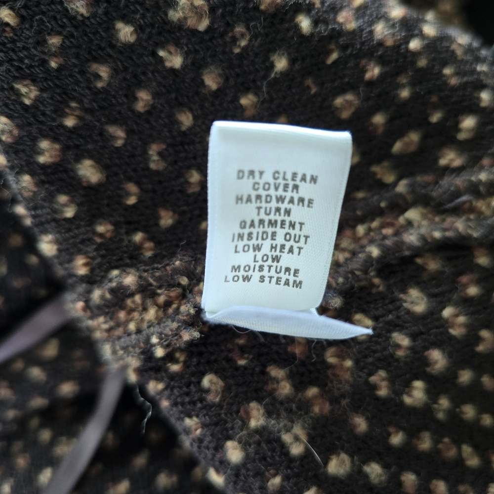 St. John Cozy Brown Knit Sweater L - Picture 8 of 9